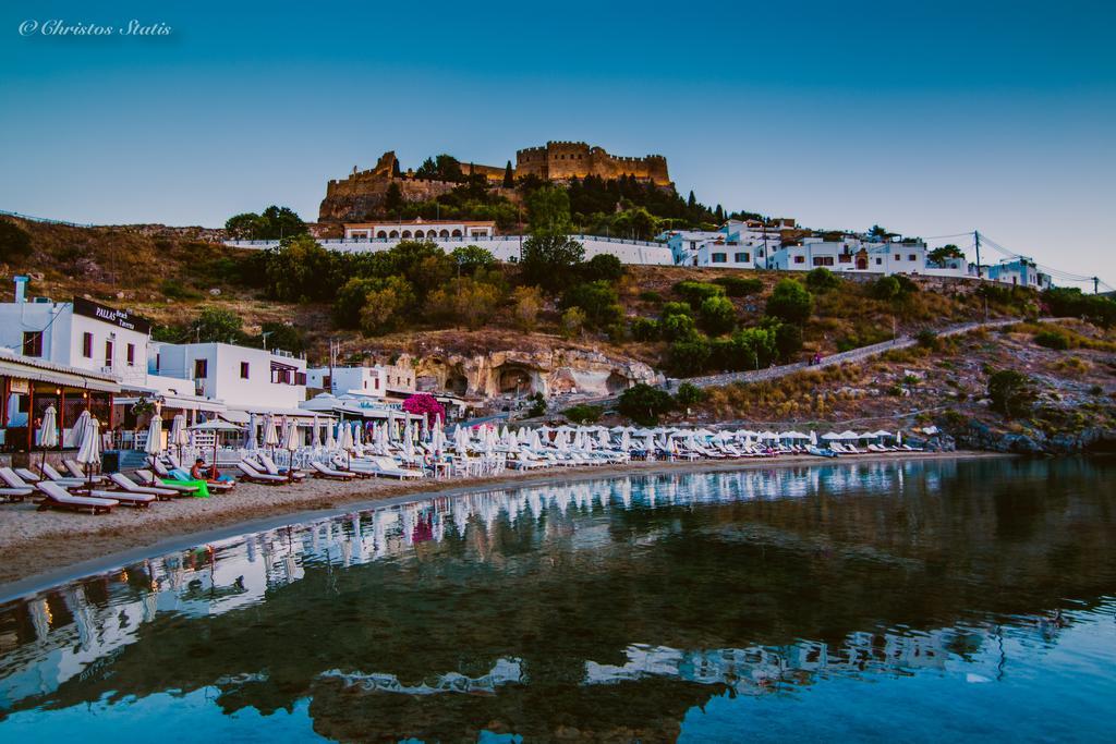 Lindos Shore Summer House With Jacuzzi And Sea View !!! Экстерьер фото